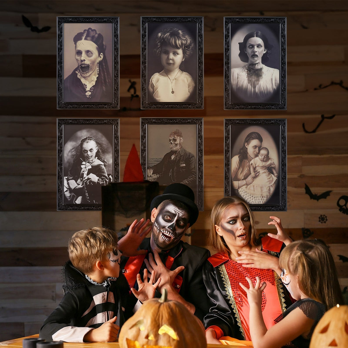Halloween Decoration 3D Changing Face Moving Picture Frame Portrait Ho