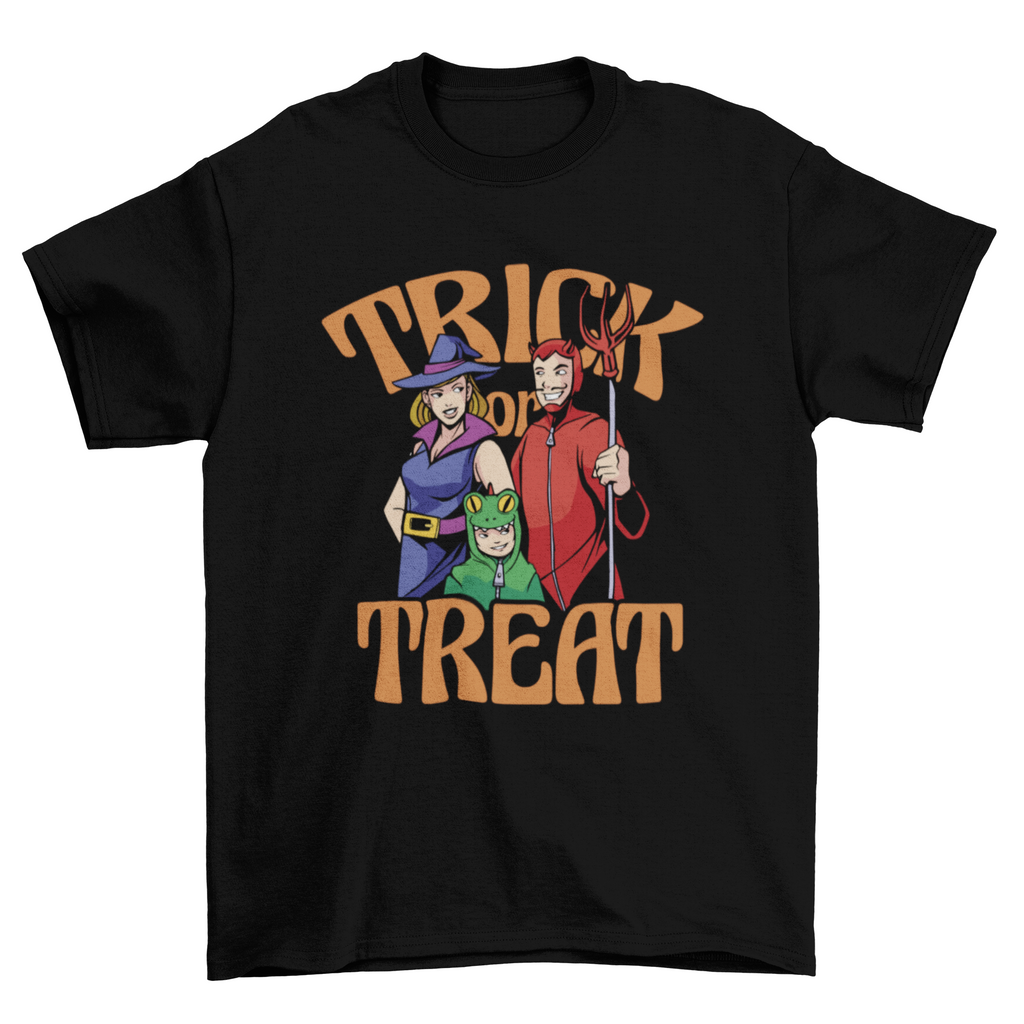 Family in halloween costumes t-shirt design