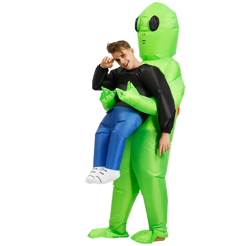 Inflatable Costume Green Alien Adult Party Dress