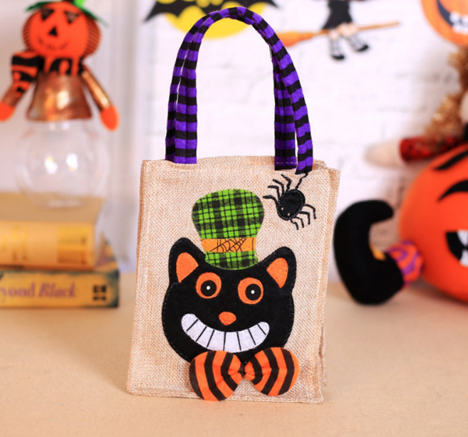 Halloween Decoration Trick or Treat Tote Candy Sacks Bags  for Kids