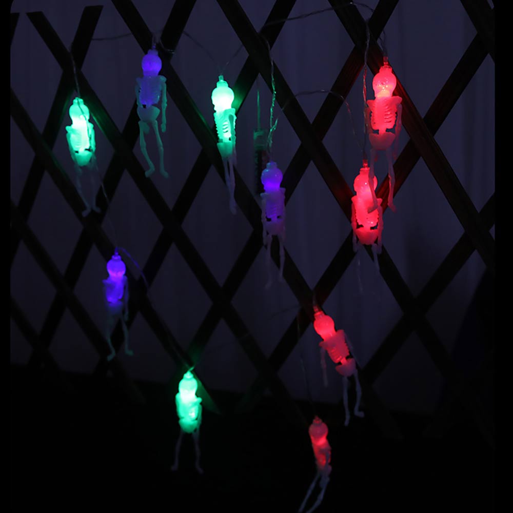 Halloween Decorative String Lights Skull 3 M RGB