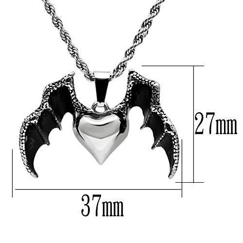 TK549 - High polished (no plating) Stainless Steel Chain Pendant with