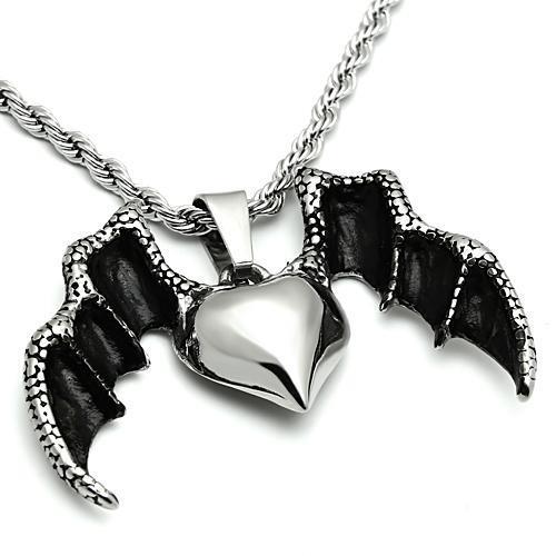 TK549 - High polished (no plating) Stainless Steel Chain Pendant with