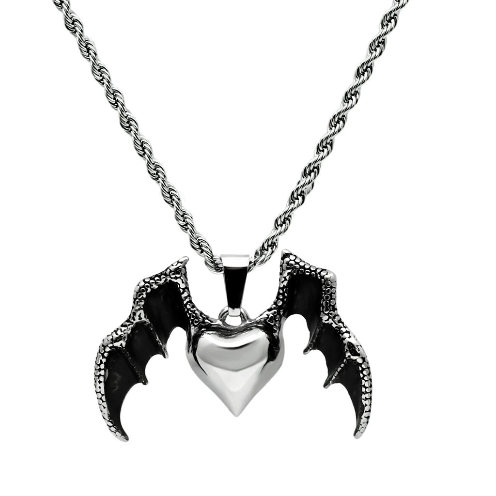 TK549 - High polished (no plating) Stainless Steel Chain Pendant with